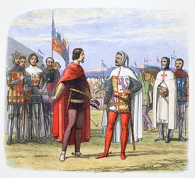 De Zwarte Prins dwingt een amnestie af van Pedro de Wrede, Spanje, 1367 1864