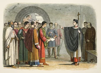 Thomas Becket verbiedt de graaf van Leicester om over hem te oordelen
