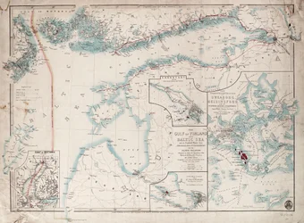 Kaart van de Golf van Finland en de Oostzee