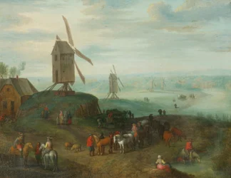 Landschap met Windmolens