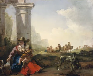Italiaanse boeren tussen ruïnes, ca. 1649-50
