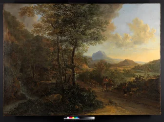 Italiaans landschap, met Monte Socrate