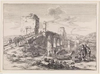 Landschap met brug, de Ponte Molle