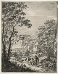 Ossenkar. Uitzicht tussen Ancona en Sinigaglia