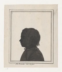 Silhouetportret van Jan Brandes junior