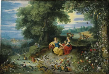 Een allegorie van water en aarde