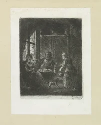 Woonkamer met paar
