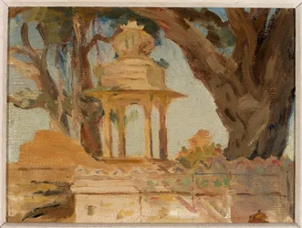 Indisch Hiesa-heiligdom in Udaipur. Van een reis naar India