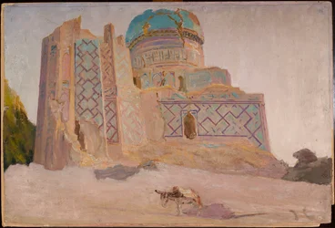 Bibi-Chanum-moskee in Samarkand. Van een reis naar Turkestan