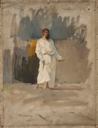 Christusstudie bij het schilderij „De vijver van Siloam“