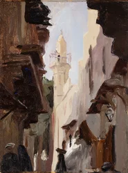 Straat in Caïro. Van een reis naar Egypte