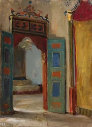 Interieur van het paleis van de khan in Bachtsjysaraj. Van een reis naar de Krim