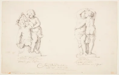 Tekening, Projecten voor een beeldengroep: "Vriendschap", "Overeenstemming", 1726