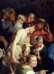 De aanbidding van de herders (detail)