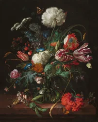 Vaasje met bloemen, ca. 1660.