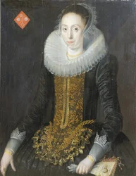 Portret van Eritia Aukje Hoppers, geboren De Blocq, 1622