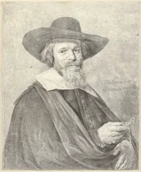 Portret van een man met horloge in de rechterhand