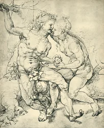 Adam en Eva, 1520-1525, 1943