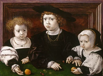 De drie kinderen van Christian II van Denemarken (Dorothea, John en Christina)