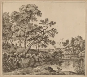 Landschap met een Gebogen Boom
