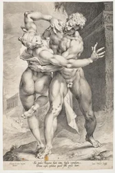 Een Romein ontvoert een Sabijnse vrouw