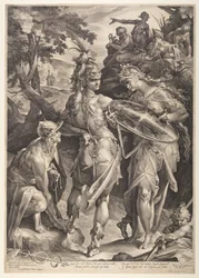 Minerva bewapent Perseus