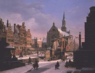 Stadstafereel in de Winter