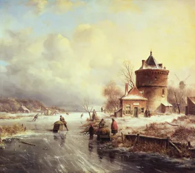 Een bevroren rivier