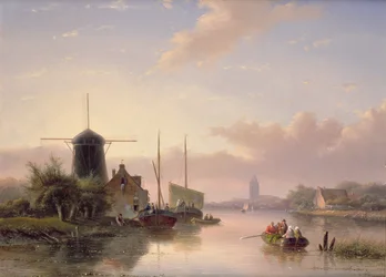 Zomerlandschap bij Zonsondergang