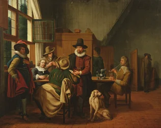 Interieur van een taverne