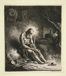 De heilige Hiëronymus in boetedoening