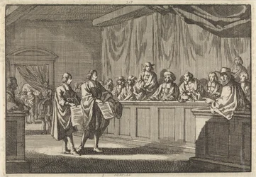 Hervormde predikanten Gilly en Courdil lezen op de synode te Sorges een verklaring voor dat zij overgaan tot de katholieke kerk, 3 juni 1683