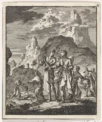 Ontmoeting van pelgrims in de bergen