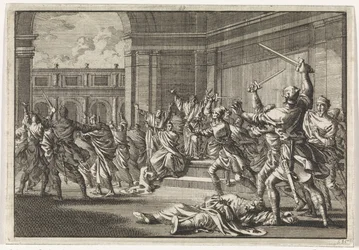 Oploop en strijd in de tempel te Jeruzalem