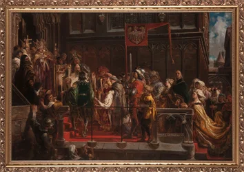 De doop van Władysław Warneńczyk op 18 februari 1425.