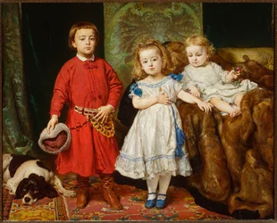 Portret van de drie kinderen van de kunstenaar