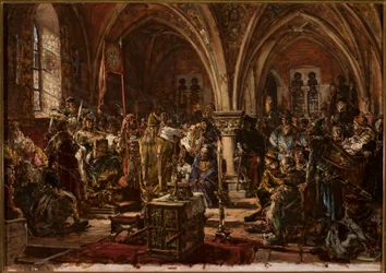 In Łęczyca, de eerste Sejm. Optekening van de wetten, beteugeling van het roverswezen. In het jaar 1182