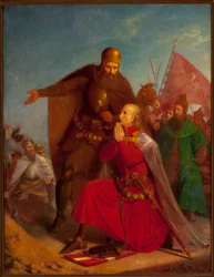 Władysław Jagiełło en Witold biddend voor de Slag bij Grunwald
