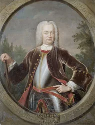 Dutch: Gustaaf Willem baron van Imhoff (1705-50). Gouverneur-generaal (1743-50) Portrait of Gustaaf Willem, Baron van Imhoff, Governor-General of the Dutch East India Company