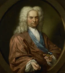 Portret van David Leeuw (1682-1755), Doopsgezinde Lakenkoopman