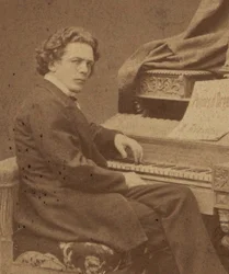 Portret van de componist Anton Rubinstein