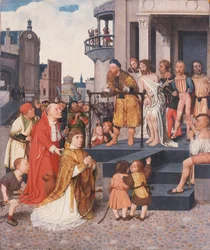 Christus getoond aan het volk, ca. 1515 (olieverf op paneel)
