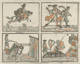 Vier voorstellingen met militairen