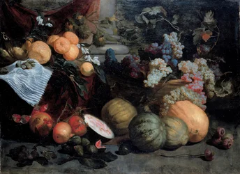 Stilleven met fruit en groenten, eerste derde van de 17e eeuw