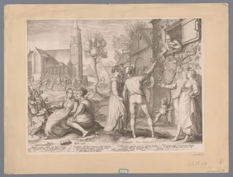 Jonge paren die plezier maken en dansen, 1596