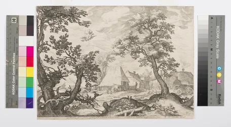 Landschap met de Ontvoering van Ganymedes, c.1600