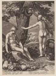 De verzoeking van de mens, uit de geschiedenis van de eerste ouders van de mens