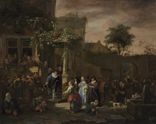 Bruiloft in het dorp