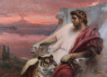 Nero in Baiae, door Styka, Jan