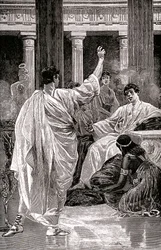 Vinicius gezicht op een Petrone, ca.1900-20 (illustratie)